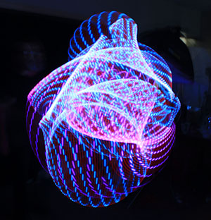 Glowing hula hoop motion blurred